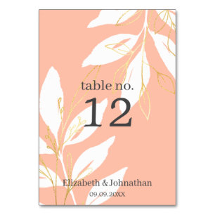 Hochzeitsempfehlung für Golden Peach Tischnummer