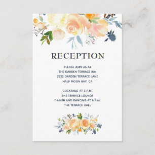 Hochzeitsempfehlung für Korallenflora Begleitkarte