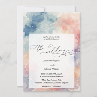 Hochzeitsempfehlung für Watercolor Wash Einladung