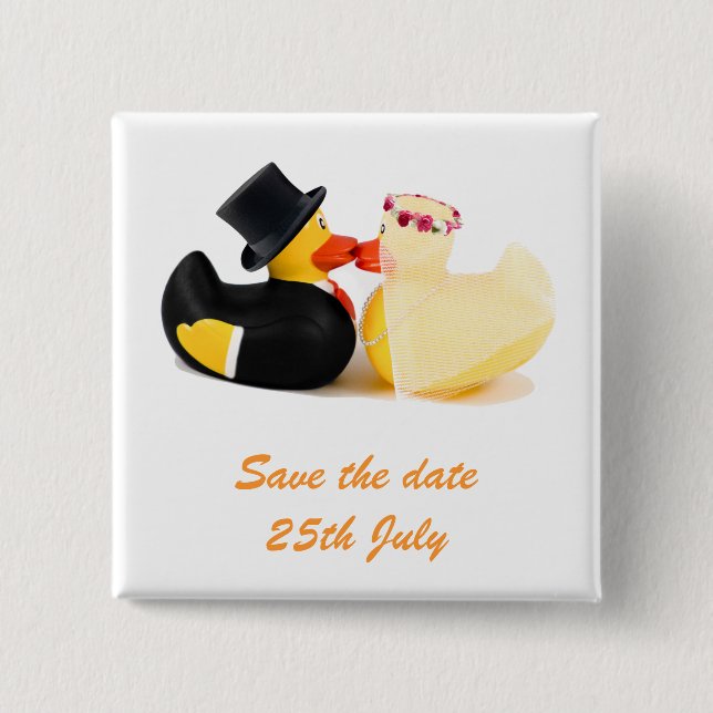 Hochzeitsenten 4 ... Abzeichen Button (Vorderseite)