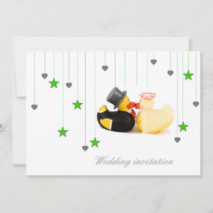 Hochzeitsenten Sterne und Herzen Hochzeitseinladun Einladung