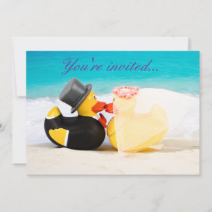 Hochzeitsenten Strandhochzeit - Einladung