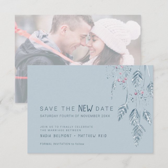 Hochzeitsereigniswechsel rette das neue Datum stau Save The Date (Vorne/Hinten)