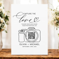 Hochzeitserfassung der Liebe QR Code Foto Share
