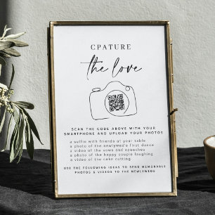 Hochzeitserfassung die Liebe   Foto Sharing QR Cod Poster