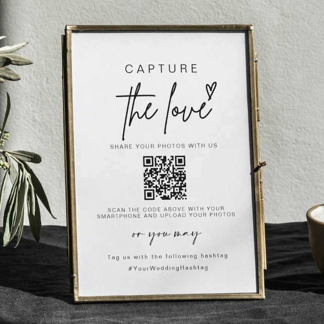 Hochzeitserfassung die Liebe | Foto Sharing QR Cod Poster (Von Creator hochgeladen)
