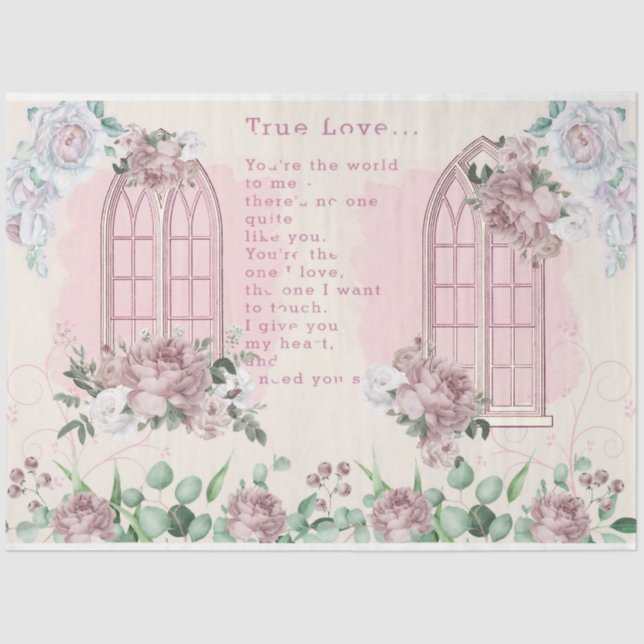 Hochzeitserie-Design 2 Seidenpapier (Vorderseite)