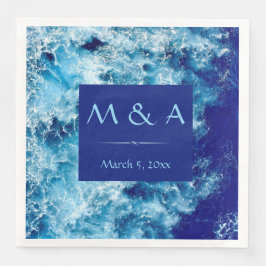 Hochzeitsessen am Blue Ocean Napkin Serviette