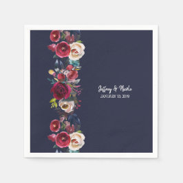 Hochzeitsessen am Hochzeitsessen der Marine Burgun Serviette