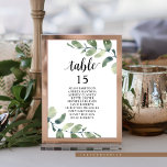 Hochzeitsessen, Eukalyptus Gäste Sitzkarte T Tischnummer<br><div class="desc">Hochzeitsessen Gästekarte,  Modern Greenery Eukalyptus Themes. Passen Sie den Text an und / oder entfernen und füllen Sie mit Ihrem Hochzeitskonzert themed.</div>