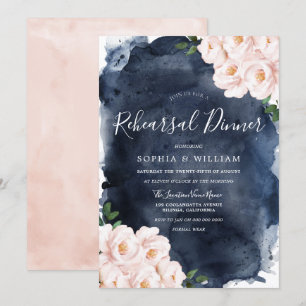 Hochzeitsessen mit Blütenblütenblütenblüte Einladung