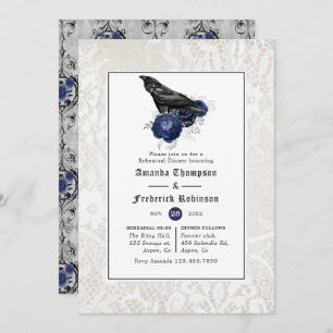 Hochzeitsessen mit floraler und lace gotischer Pro Einladung