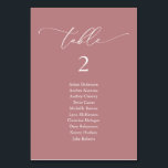 Hochzeitsessen, moderne Gästekarte Tischnummer<br><div class="desc">Hochzeitsessen Gästekarte,  moderne,  romantische Rose mit romantischem Motto. Passen Sie den Text an und / oder entfernen und füllen Sie mit Ihrem Hochzeitsfeier-Thema.</div>