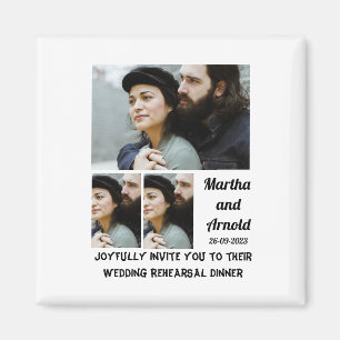 Hochzeitsessen Probe Brauch 3 FotoCollage Magnet