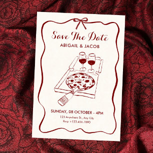 Hochzeitsessen und -trinken save the date