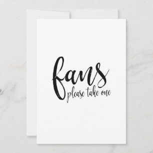 Hochzeitsfächer Kalligrafie Erschwingliches Schild