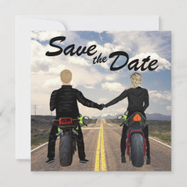 Hochzeitsfahrt mit Motorrädern Save The Date