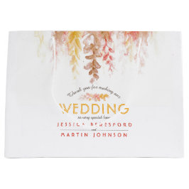 Hochzeitsfall Reben braun rot gelb danke Große Geschenktüte