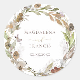 Hochzeitsfall Wildblumen Aufkleber