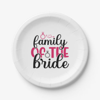 Hochzeitsfamilie der Braut Pappteller