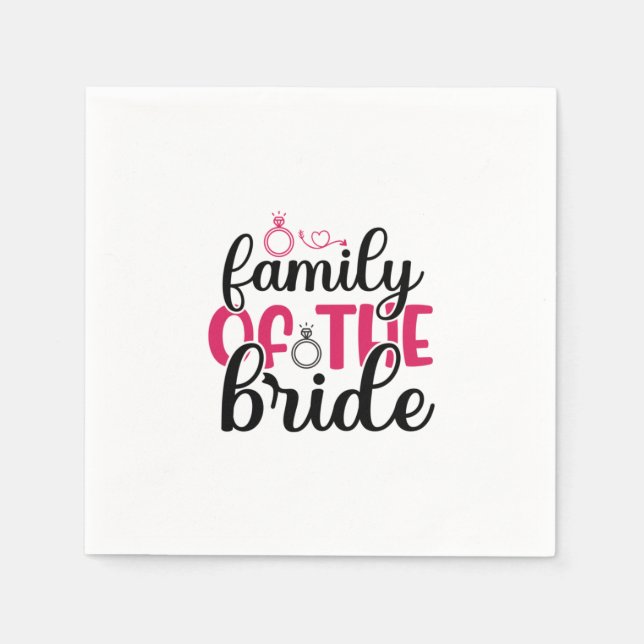 Hochzeitsfamilie Serviette (Vorderseite)
