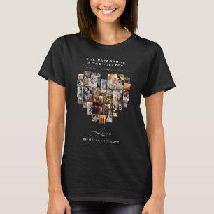 Hochzeitsfamilienjubiläum Herzfoto Collage T-Shirt