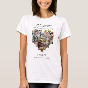 Hochzeitsfamilienjubiläum Herzfoto Collage T-Shirt