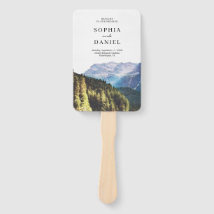 Hochzeitsfan für Wasserfarbengebirge Fächer