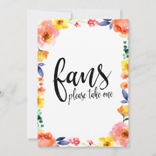 Hochzeitsfans Kalligraphie erschwingliches Blumenz