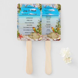 Hochzeitsfans vom Tropical Beach Floral Fächer