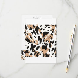 Hochzeitsfarm Cowhide Print RSVP Karte