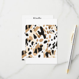 Hochzeitsfarm Cowhide Print RSVP Karte