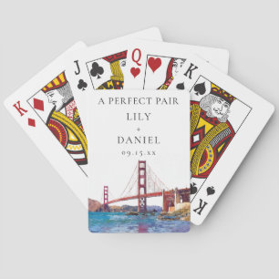 Hochzeitsfavor San Francisco Perfektes Paar Spielkarten