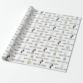 Hochzeitsfeier am besten Tag Geschenkpapier