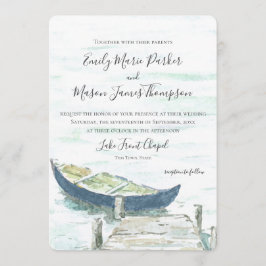 Hochzeitsfeier am Blue Canoe Einladung