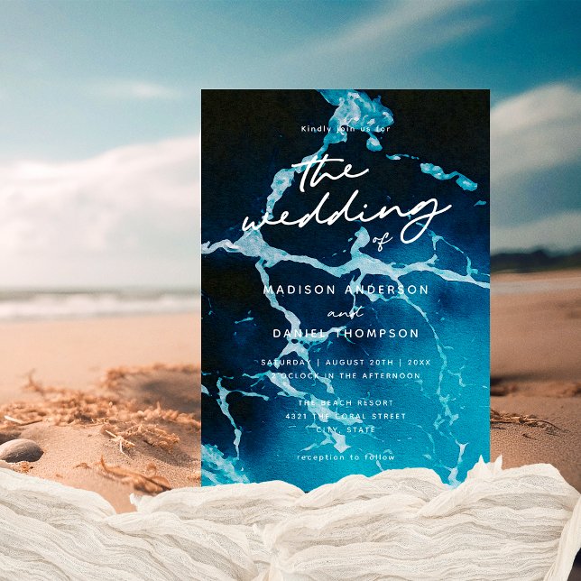 Hochzeitsfeier am Meer Einladung (Von Creator hochgeladen)