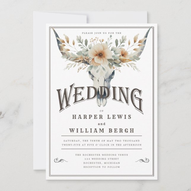 Hochzeitsfeier am Seeufer Einladung (Vorderseite)