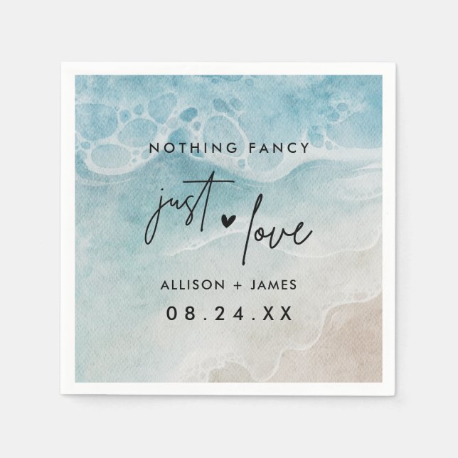 Hochzeitsfeier am Strand Serviette (Vorderseite)