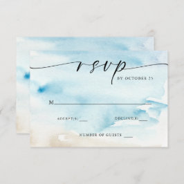 Hochzeitsfeier am Ufer des Ozeans RSVP Karte