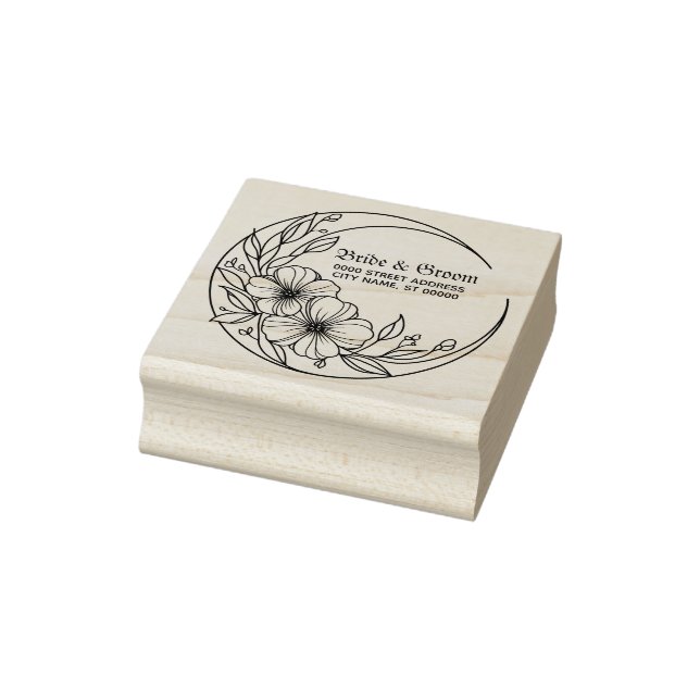 Hochzeitsfeier Blumenmoon Mailing Dekoration Elega Gummistempel (Stempel)