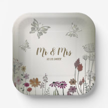 Hochzeitsfeier Bunte Blume Garten Schmetterlinge