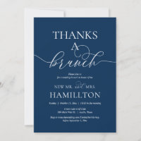 Hochzeitsfeier, Dank eines Brunch, Navy Blue