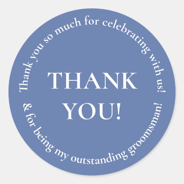 Hochzeitsfeier Danke Gastgeschenk Hochzeit Sticker (Vorderseite)
