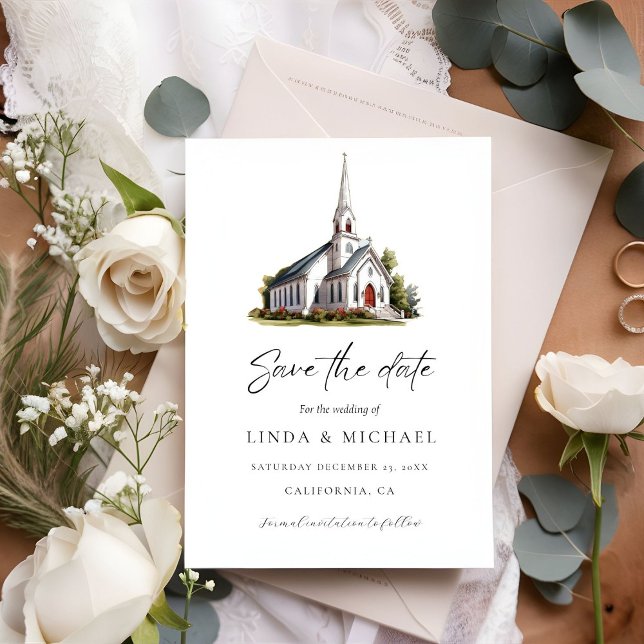 Hochzeitsfeier der Kirche Save The Date (Von Creator hochgeladen)