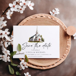 Hochzeitsfeier der Kirche Save The Date