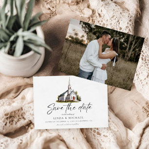 Hochzeitsfeier der Kirche Save The Date
