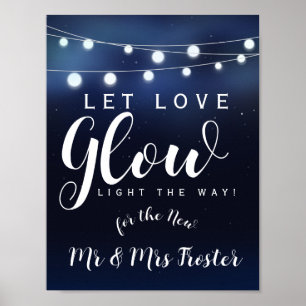 Hochzeitsfeier der Navy mit Lichterfolge Lassend L Poster