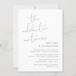 Hochzeitsfeier, die Feier geht weiter Einladung