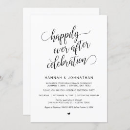 Hochzeitsfeier, einfache klassische Schwarze Kalli Einladung