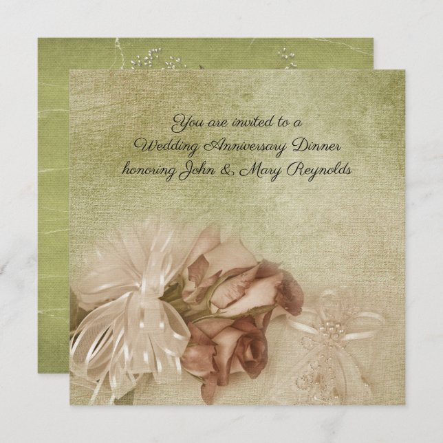 Hochzeitsfeier Einladung (Vorne/Hinten)